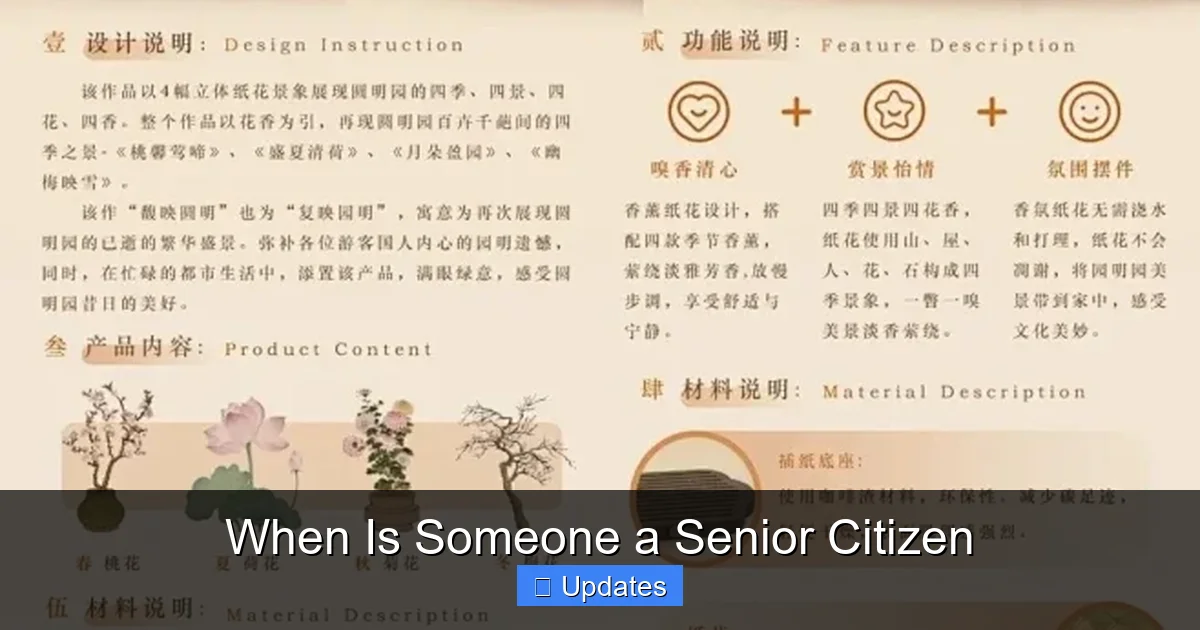 When Is Someone a Senior Citizen