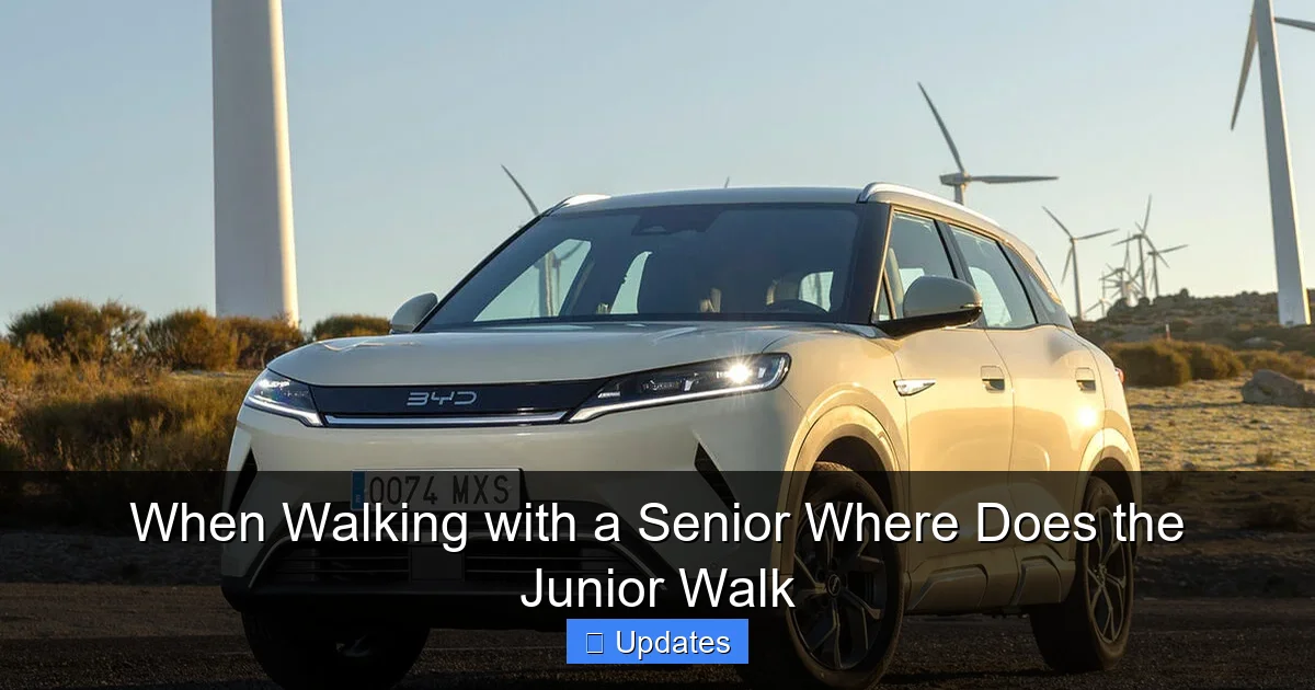 When Walking with a Senior Where Does the Junior Walk