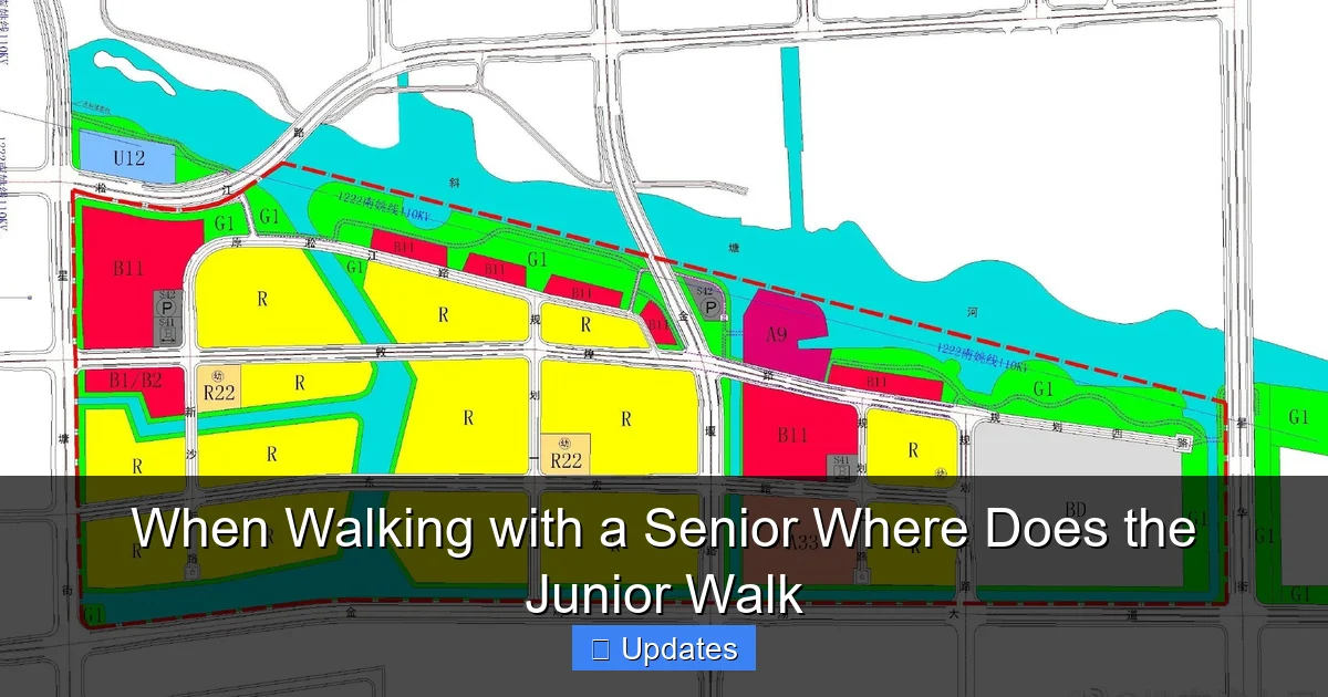 When Walking with a Senior Where Does the Junior Walk