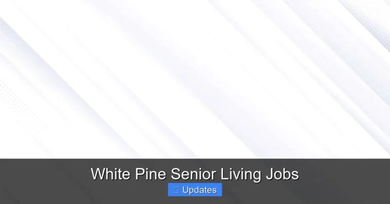 White Pine Senior Living Jobs