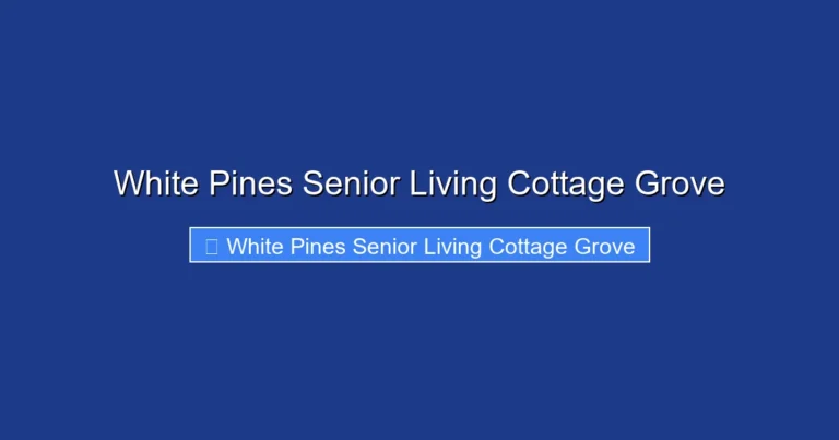 White Pines Senior Living Cottage Grove