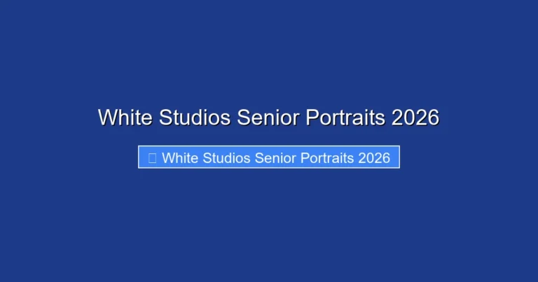 White Studios Senior Portraits 2026