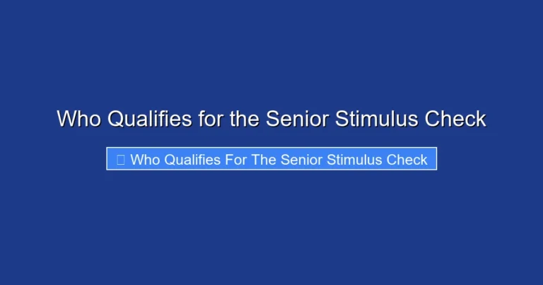 Who Qualifies for the Senior Stimulus Check