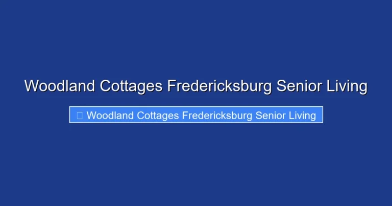 Woodland Cottages Fredericksburg Senior Living