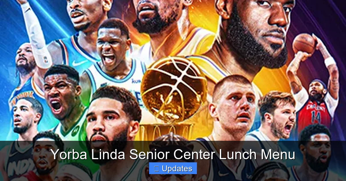 Yorba Linda Senior Center Lunch Menu