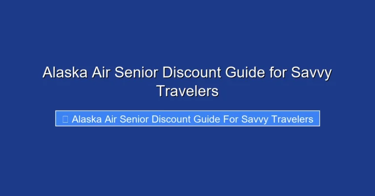 Alaska Air Senior Discount Guide for Savvy Travelers
