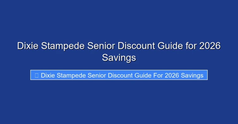 Dixie Stampede Senior Discount Guide for 2026 Savings