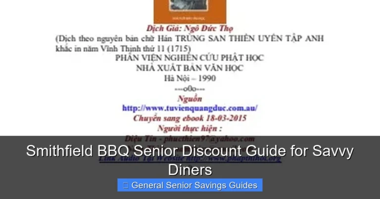 Smithfield BBQ Senior Discount Guide for Savvy Diners
