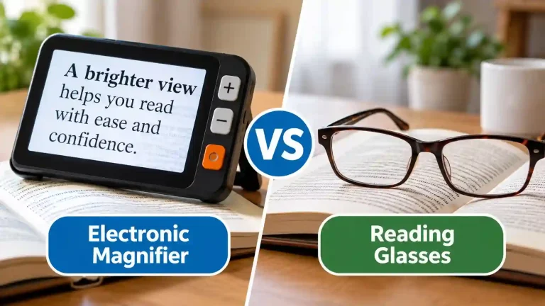 Electronic Magnifier vs Reading Glasses