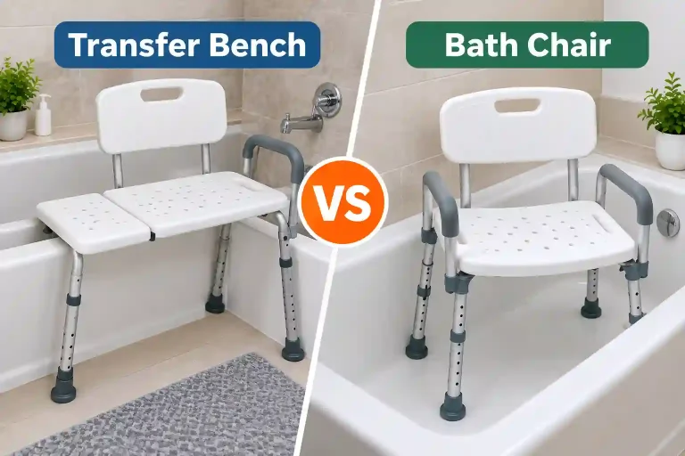 Transfer Bench vs Bath Chair