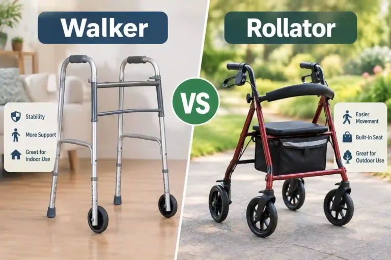 Walker vs Rollator