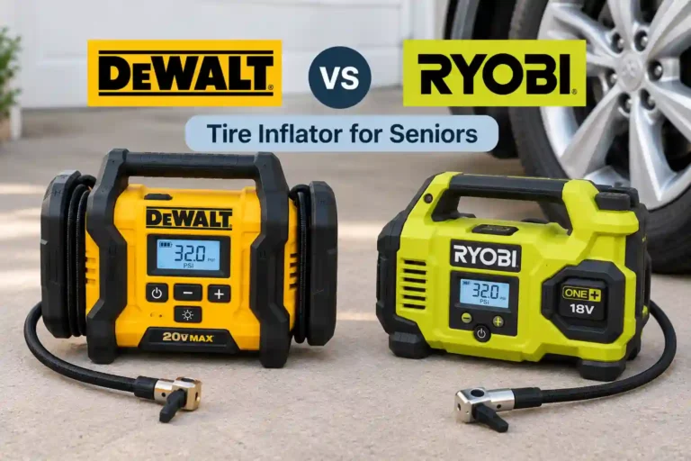 DeWalt vs Ryobi Tire Inflator for Seniors