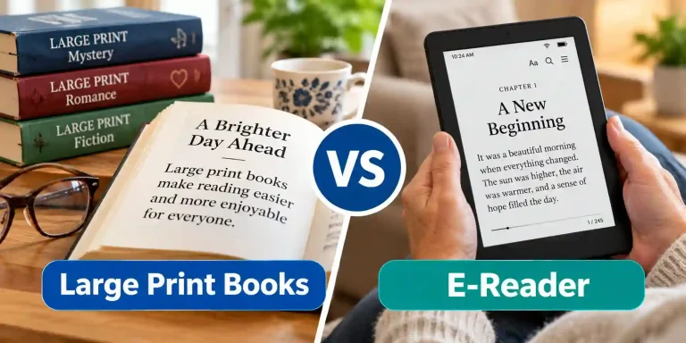 Large Print Books vs E-Reader