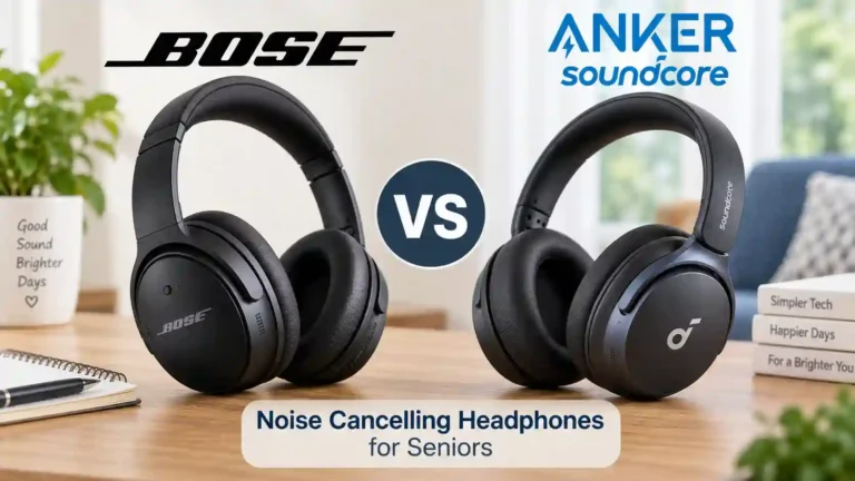 Bose vs Anker Soundcore noise cancelling headphones for seniors