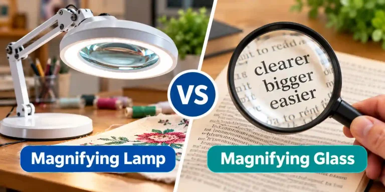 Magnifying Lamp vs Magnifying Glass