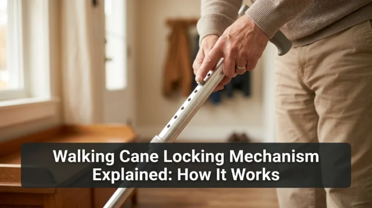 Walking cane locking mechanism explained
