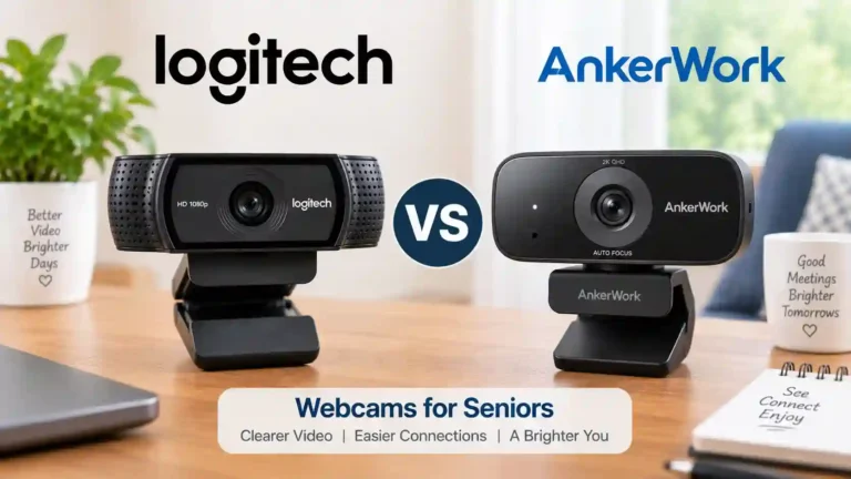 Logitech vs AnkerWork Webcam for Seniors