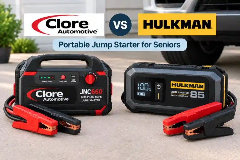 Clore Automotive vs Hulkman Portable Jump Starter for Seniors