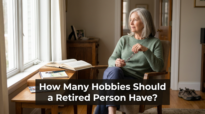 Retired adult considering several hobbies for a balanced and enjoyable retirement lifestyle.