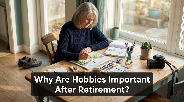 Retired older adult enjoying creative hobbies that add purpose and activity after retirement