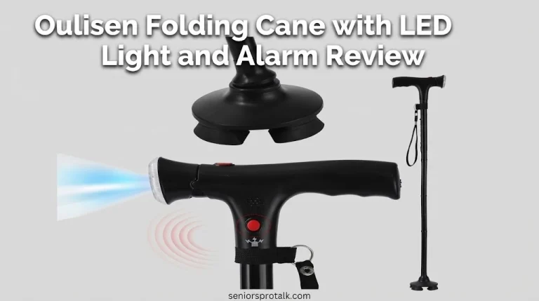 Oulisen Folding Cane with LED Light and Alarm Review